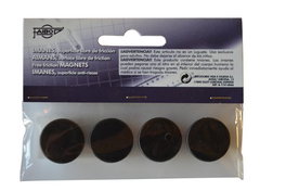Faibo Imanes Redondos 20 mm Negro 4 Unidades en Blister
