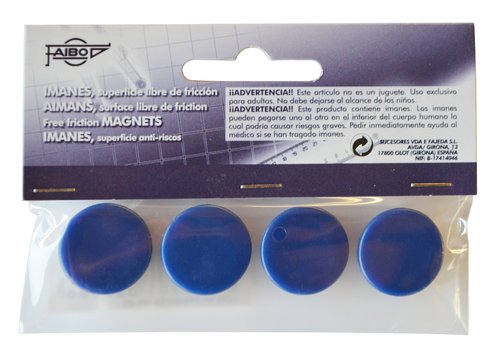 Faibo 4 Imanes Redondos 20mm Azul