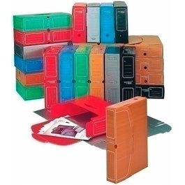 Carchivo Caja Archivo Definitivo Desplegado Pp 100 mm Folio Rojo