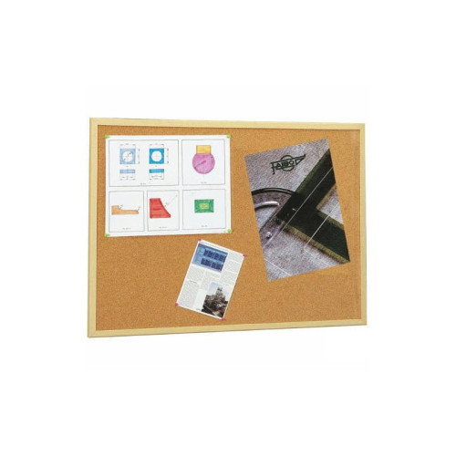 Faibo Tablón de anuncios de corcho con marco de madera 60x90 cm Faibo Tablón de anuncios de corcho con marco de madera 60x90 cm