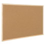 Faibo Tablón de anuncios de corcho con marco de madera 60x90 cm