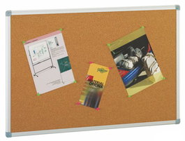 Faibo Tablero Corcho 90x120 cm con Marco de Fibra 10 mm