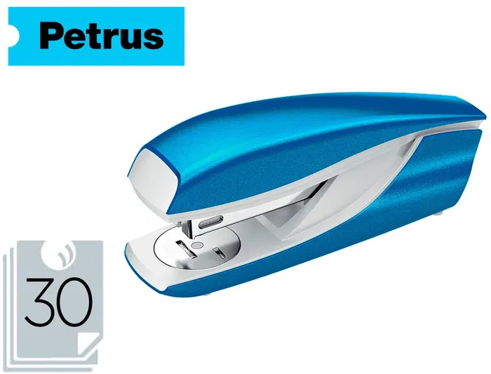 Petrus mod 635 Grapadora Azul Metalizada Capacidad 30 Hojas Petrus mod 635 Grapadora Azul Metalizada Capacidad 30 Hojas