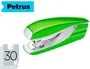 Petrus Grapadora mod 635 Verde Metalizada Capacidad 30 Hojas Metalica Sobremesa