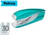 Petrus Grapadora 635 Turquesa Metalizada Metal Capacidad 30 Hojas