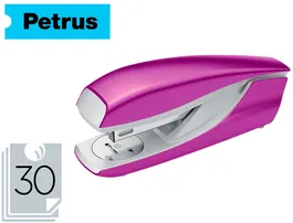Grapadora Petrus 635 Morada Metalizada Capacidad 30 Hojas Metal