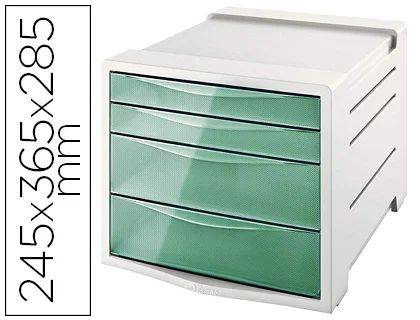 Esselte Fichero de sobremesa Colour 4 cajones Verde Esselte Fichero de sobremesa Colour 4 cajones Verde