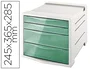Esselte Fichero de sobremesa Colour 4 cajones Verde