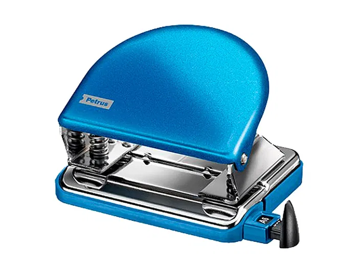 Petrus Taladrador Metálico Azul Metalizado Capacidad 20 Hojas Petrus Taladrador Metálico Azul Metalizado Capacidad 20 Hojas