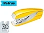 Petrus Grapadora 635 Wow Amarilla Metalizada, Capacidad 30 Hojas, Metal