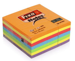 Fixo 65005483 Cubo 400 Notas Adhesivas 76x76mm Neón