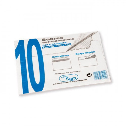 Sam Sobres Comerciales Open-176 Autoadhesivos 120x176 mm Blanco