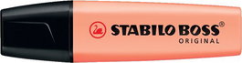 Stabilo Marcador fluorescente Boss pastel melocoton sedoso 5mm trazo