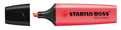 Stabilo Marcador fluorescente Boss rojo trazo 5mm Stabilo Marcador fluorescente Boss rojo trazo 5mm