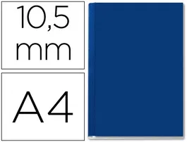 Leitz Tapa Encuadernacion Channel Rigida 35572 Azul Lomo B Capacidad 71/105 Hojas Din A4