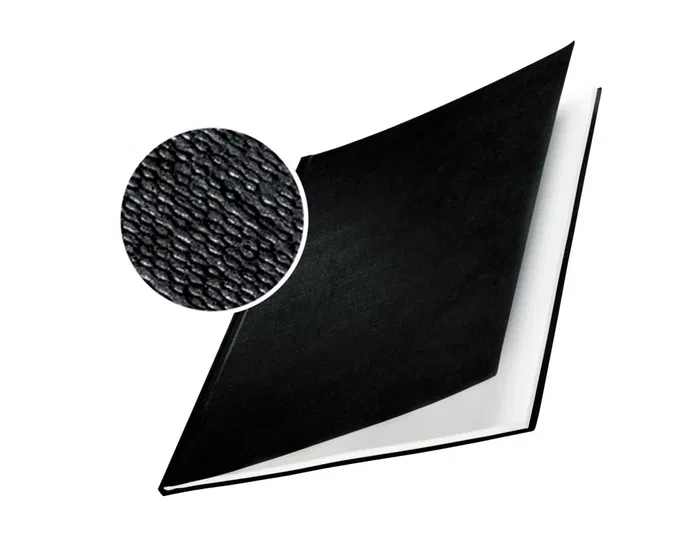 Leitz Tapa de Encuadernación Channel Rígida 35570 Negra Lomo B Capacidad 71/105 Hojas Din A4