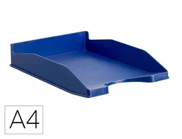 Archivo 2000 Archivo Bandeja Apilable En 3 Posiciones Fondo Liso Color Azul Din A4 Y Folio 345x255x60 mm