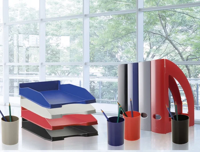 Archivo 2000 Bandeja Sobremesa 2000 Ecogreen Plástico Reciclado Apilable Formatos A4 y Folio Color Rojo