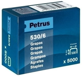 Petrus Grapas 530-6 Cobreadas Para Clavadora Caja De 5000 Unidades