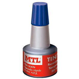 Mtl Tinta De Sellar Para Recarga De Tampones 30 mL Azul