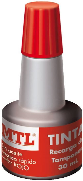 Mtl Tinta de sellar para recarga de tampones 30ml Rojo
