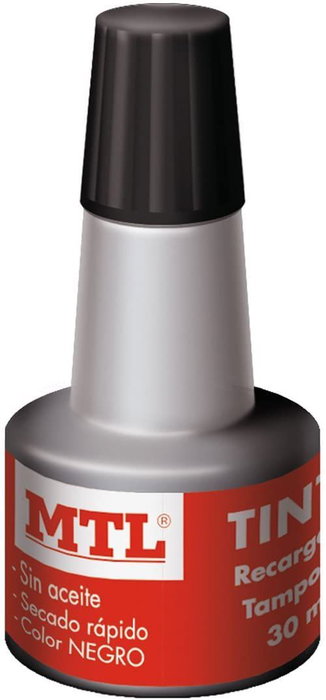 MTL Tinta de sellar negra para recarga de tampones 30ml