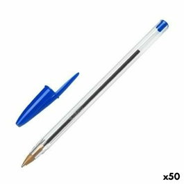 BIC Bolígrafo Cristal Azul Trazo Medio con Punta de 1 mm