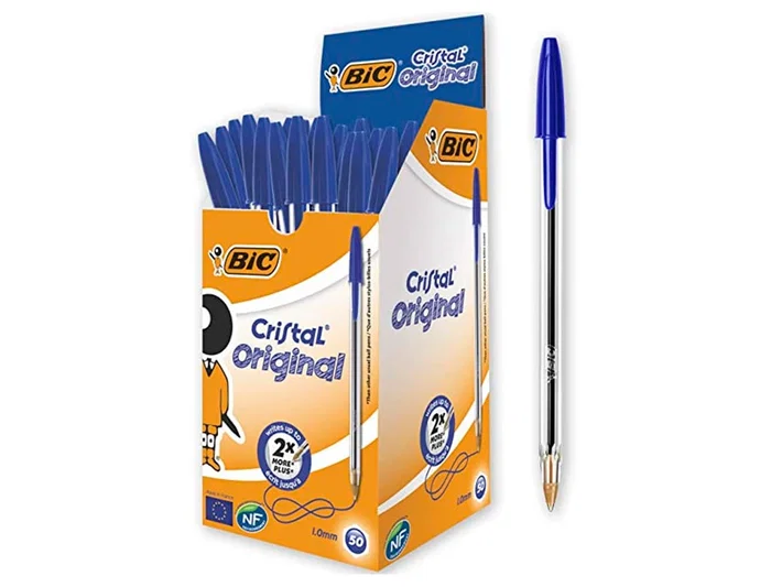 Bic Boligrafo Cristal Original Tinta Azul Unidad Punta 1mm Trazo 0.4mm