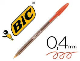 Bic Bolígrafo Cristal Original Tinta Roja Unidad Punta 1 mm Trazo 0.4 mm