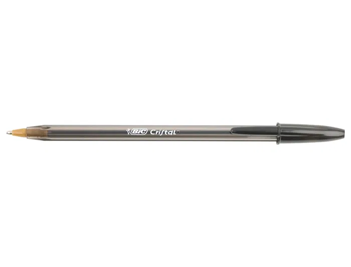Bic Bolígrafo Cristal Original Tinta Negra Punta 1mm Trazo 0.4mm Cuerpo Transparente Certificado Ecológico NF