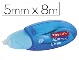 Tipp-ex Correctortipp-ex Micro Tape Twist - Cinta Correctora 5 mm x 8 m, 8 Metros, Cabezal Rotativo, Supercompacto, 30x20x75 mm