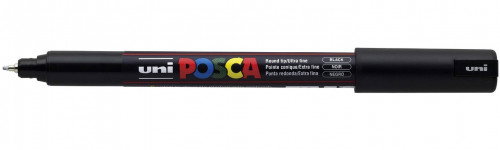 POSCA Marcador PC-1MR No Permanente Punta Extrafina 0.7 mm Negro