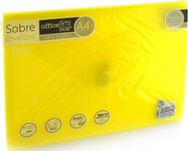 FRAGA IMPORT, S.L. Carpeta sobre A4+ V-Lock Amarillo Pack de 10