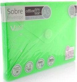 OFFICE BOX Sobre A5 Apaisado V-Lock Velcro Verde