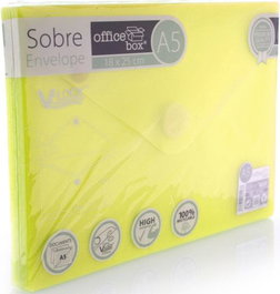 FRAGA IMPORT, S.L. Sobres A5 V-LOCK con Velcro Amarillo