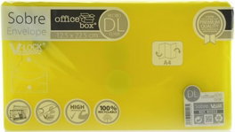 FRAGA IMPORT, S.L. Sobres DL V-LOCK con velcro color amarillo (Pack de 10)