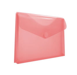 Dosier Sobre Office Box Fuelle Pp Velcro A4+ Rojo Transparente (Set de 10)