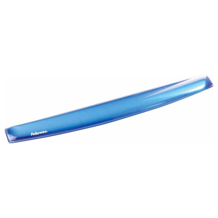 Fellowes Reposamuñecas de gel Crystal para teclado, Azul Fellowes Reposamuñecas de gel Crystal para teclado, Azul