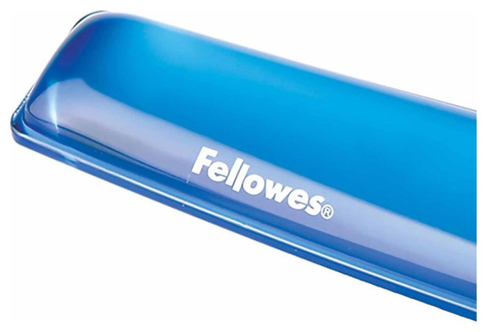 Fellowes Reposamuñecas de gel Crystal para teclado, Azul Fellowes Reposamuñecas de gel Crystal para teclado, Azul