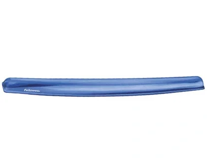 Fellowes Reposamuñecas de gel Crystal para teclado, Azul Fellowes Reposamuñecas de gel Crystal para teclado, Azul