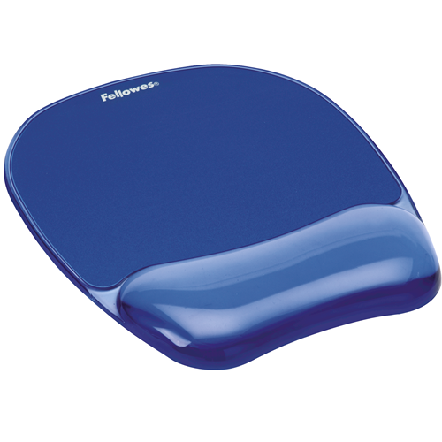 Fellowes Alfombrilla con Reposamuñecas de Gel Crystal Azul