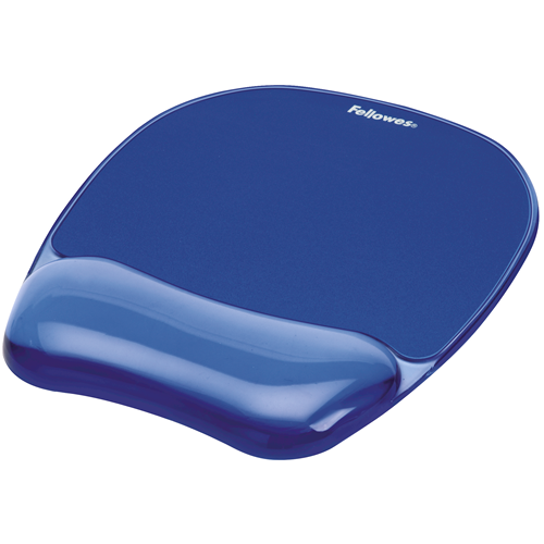 Fellowes Alfombrilla con Reposamuñecas de Gel Crystal Azul