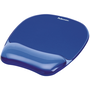 Fellowes Alfombrilla con Reposamuñecas de Gel Crystal Azul