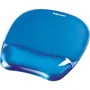 Fellowes Alfombrilla con Reposamuñecas de Gel Crystal Azul