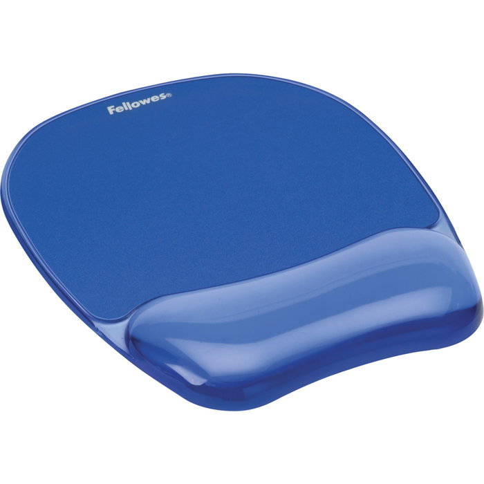 Fellowes Alfombrilla con Reposamuñecas de Gel Crystal Azul