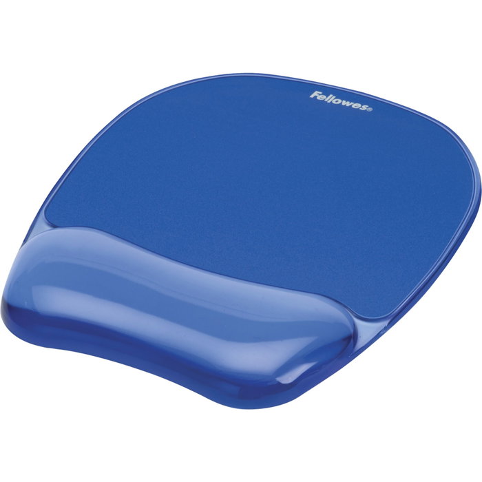 Fellowes Alfombrilla con Reposamuñecas de Gel Crystal Azul