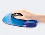 Fellowes Alfombrilla con Reposamuñecas de Gel Crystal Azul