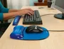 Fellowes Alfombrilla con Reposamuñecas de Gel Crystal Azul