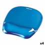 Fellowes Alfombrilla con Reposamuñecas de Gel Crystal Azul