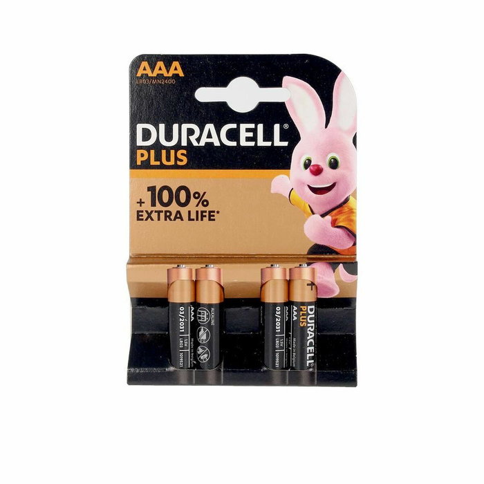 Duracell Pilas Plus Power LR03 Alcalinas AAA 1,5V Pack de 4 Duracell Pilas Plus Power LR03 Alcalinas AAA 1,5V Pack de 4